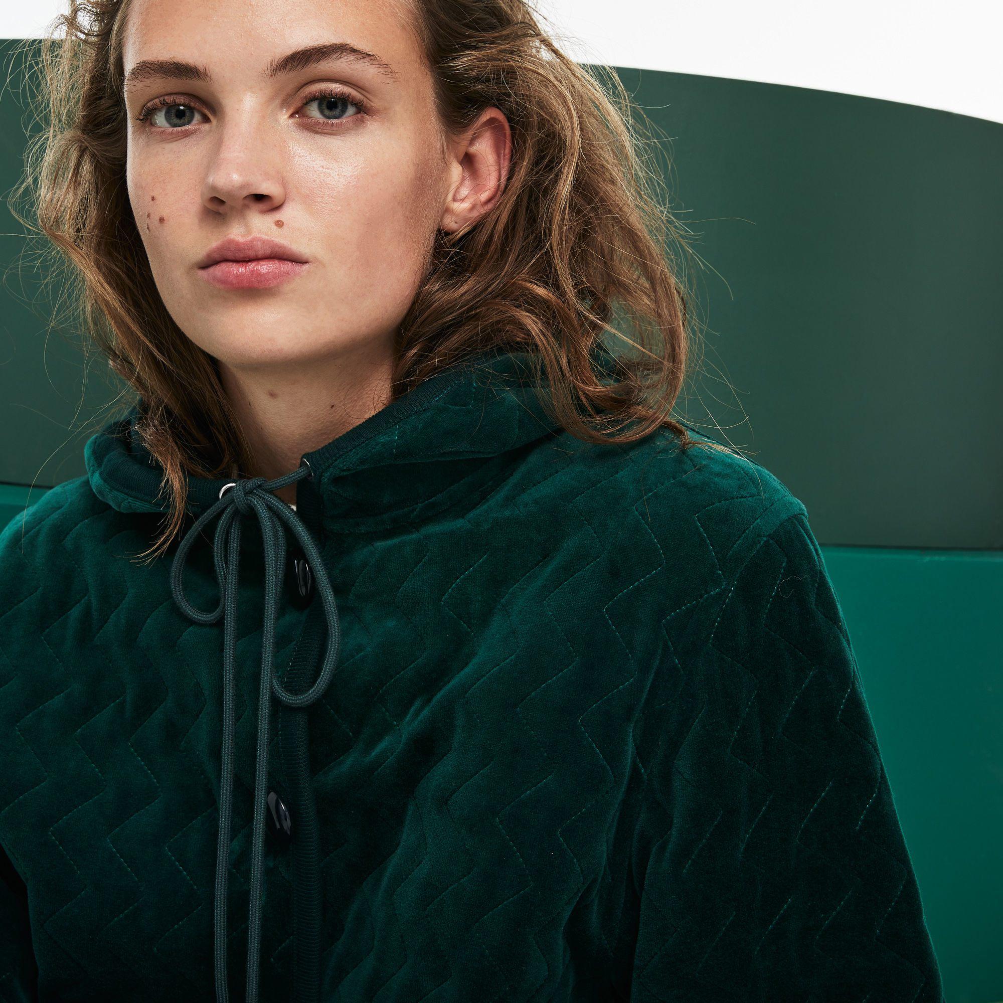 green velour sweatshirt