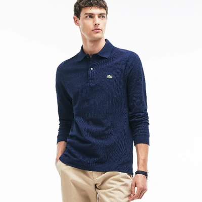 Lacoste Original L.12.12 Slim Fit Long Sleeve Polo - Xl - 6 In Blue