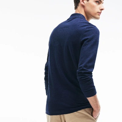 Lacoste Original L.12.12 Slim Fit Long Sleeve Polo - Xl - 6 In Blue