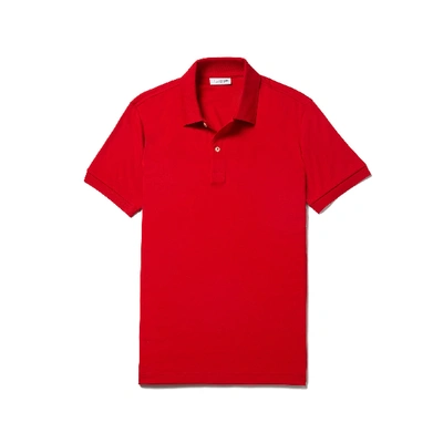 Shop Lacoste Men's Regular Fit Pima Cotton Interlock Polo In Red