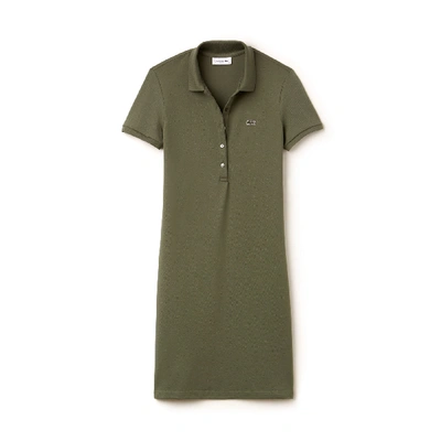 Lacoste Women's Stretch Cotton Mini Piqué Polo Dress In Army Green |  ModeSens