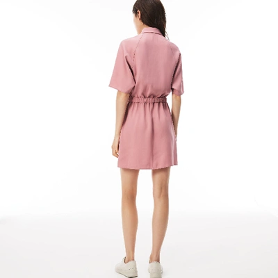 Lacoste Women's Live Crepe Zip Dress In Romantic | ModeSens