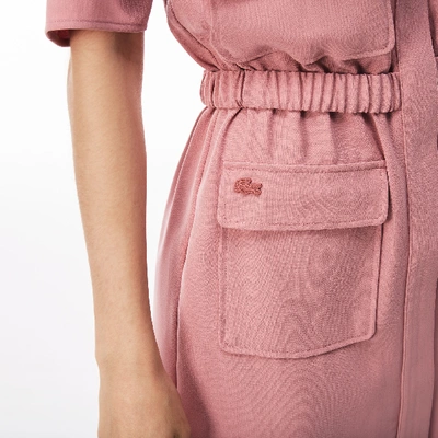 Lacoste Women's Live Crepe Zip Dress In Romantic | ModeSens