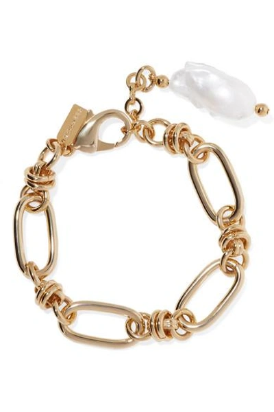Shop Mounser Hops Gold-plated Pearl Bracelet