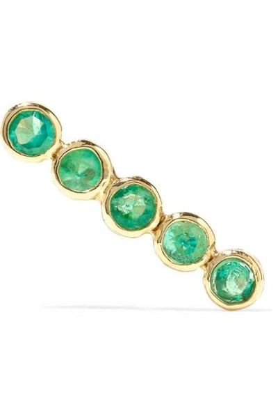 Shop Grace Lee 14-karat Gold Emerald Earring