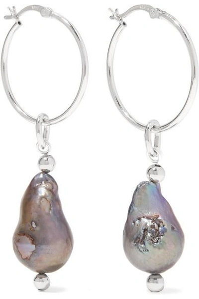 Shop Mounser Breaker Silver-tone Pearl Earrings