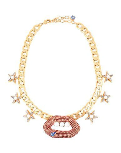Shop Lisa C Bijoux Necklace In Red