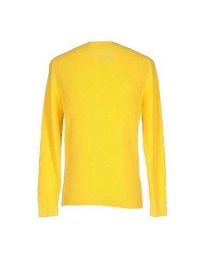Drumohr Man Sweater Ocher Size 44 Lambswool In Yellow