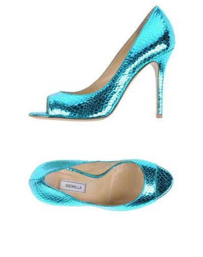 Shop Semilla Pump In Turquoise
