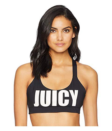 black cross back sports bra