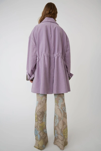 Shop Acne Studios Brushed Cotton Jacket Dusty Purple