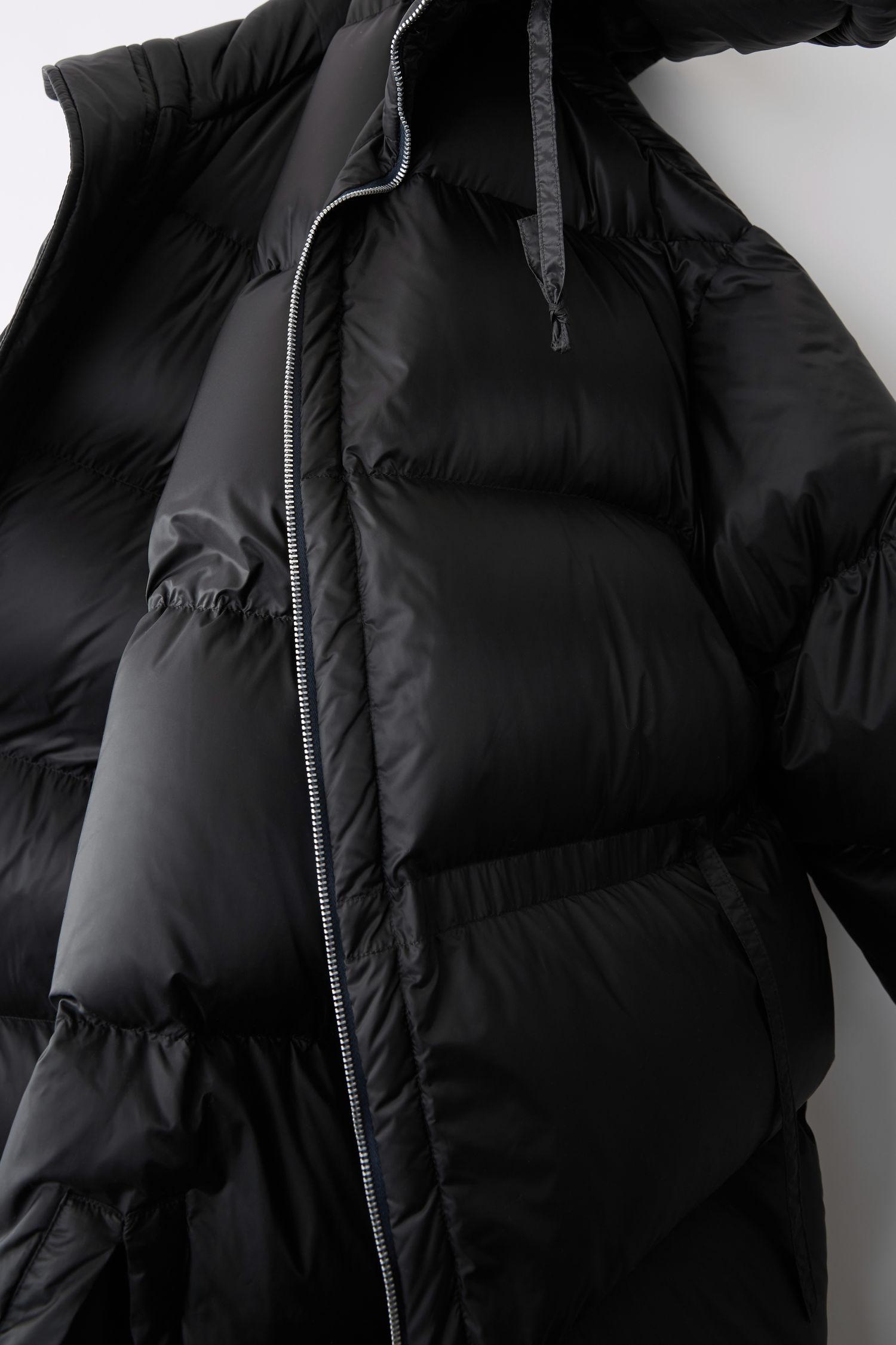 acne down filled coat black