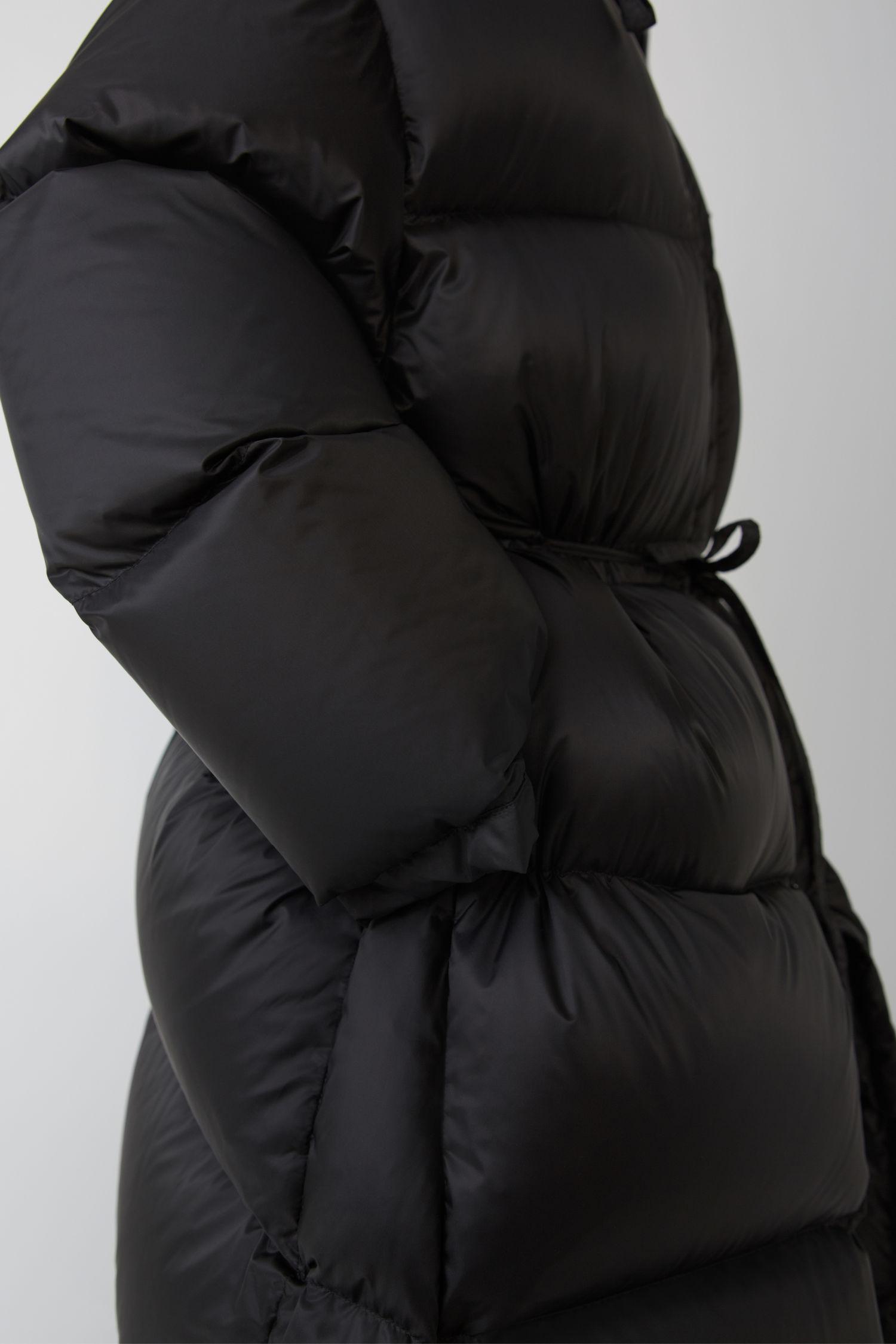 acne down filled coat black