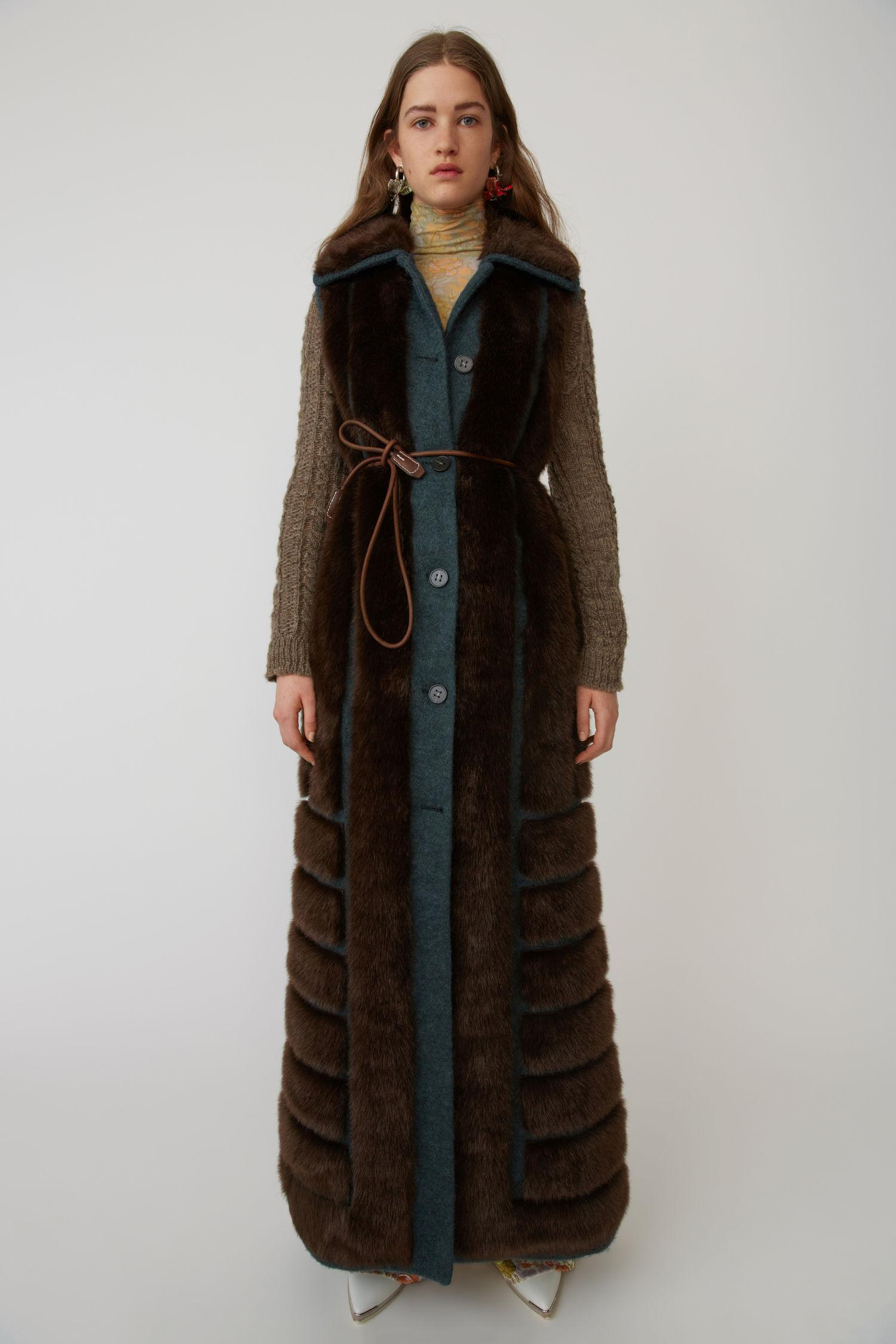 acne studios faux fur coat