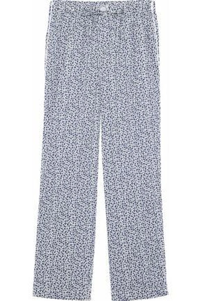 Shop Sleepy Jones Woman Marina Printed Cotton-jersey Pajama Pants Navy