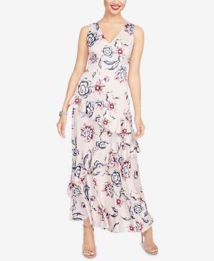 macy's blush long dress