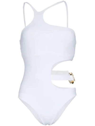 Shop Agent Provocateur Sierah One Shoulder Swimsuit - White