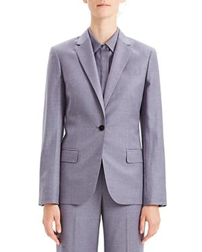 Shop Theory Sleek Wool Blazer In Lavender Melange