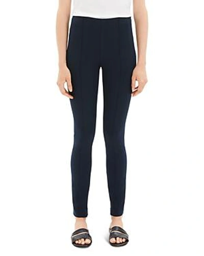 Shop Theory Double-stretch Leggings In Deep Royal