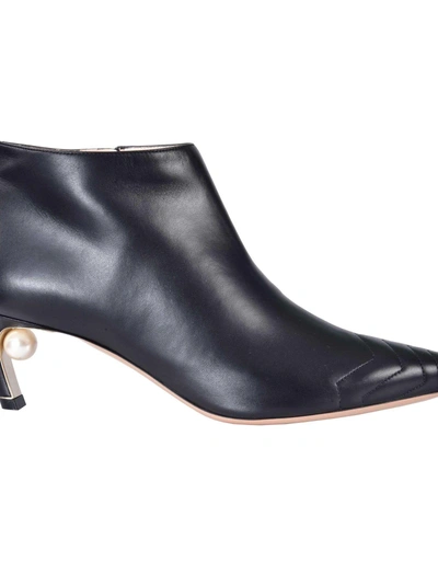 Shop Nicholas Kirkwood Mira Pearl Ankle Boots In Black