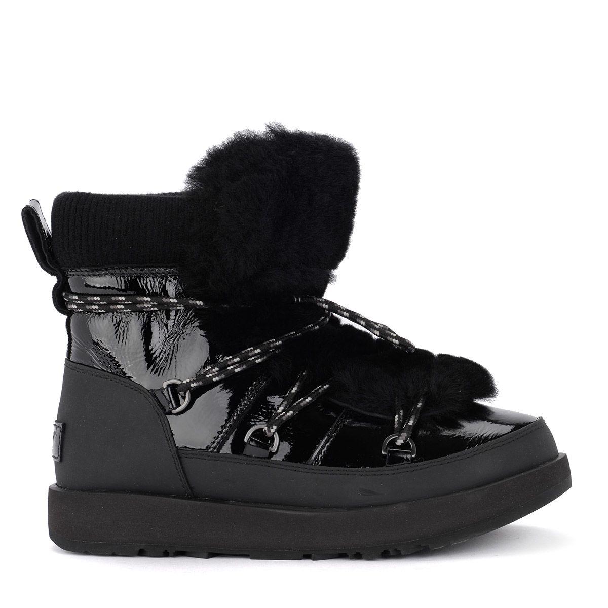 ugg black patent slides
