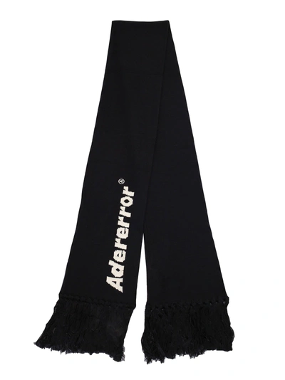 Shop Ader Error Oversized Logo Scarf In Black