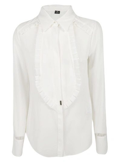 Shop Elisabetta Franchi Celyn B. Ascot Detail Shirt In White