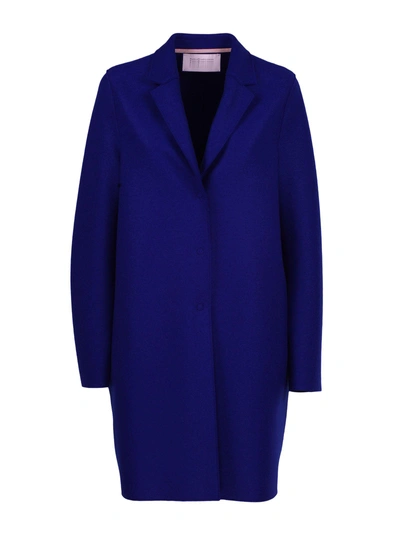 Shop Harris Wharf London Harris Warf London Buttoned Coat In Bright Blue 365