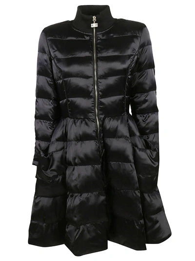 Shop Elisabetta Franchi Celyn B. Flared Padded Coat In Black