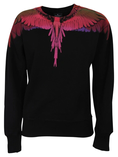Shop Marcelo Burlon County Of Milan Wings Print Sweatshirt In Black Multi