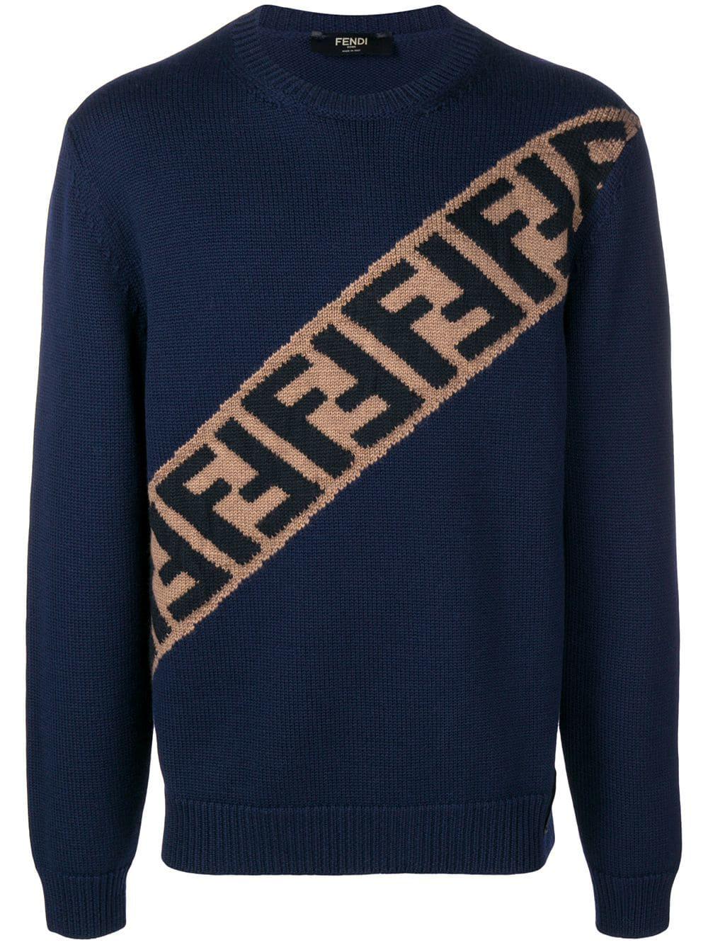 fendi blue sweater