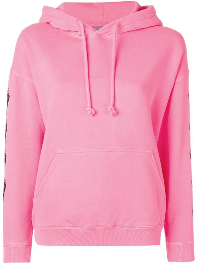 Shop Ashley Williams Printed Hoodie In Pink