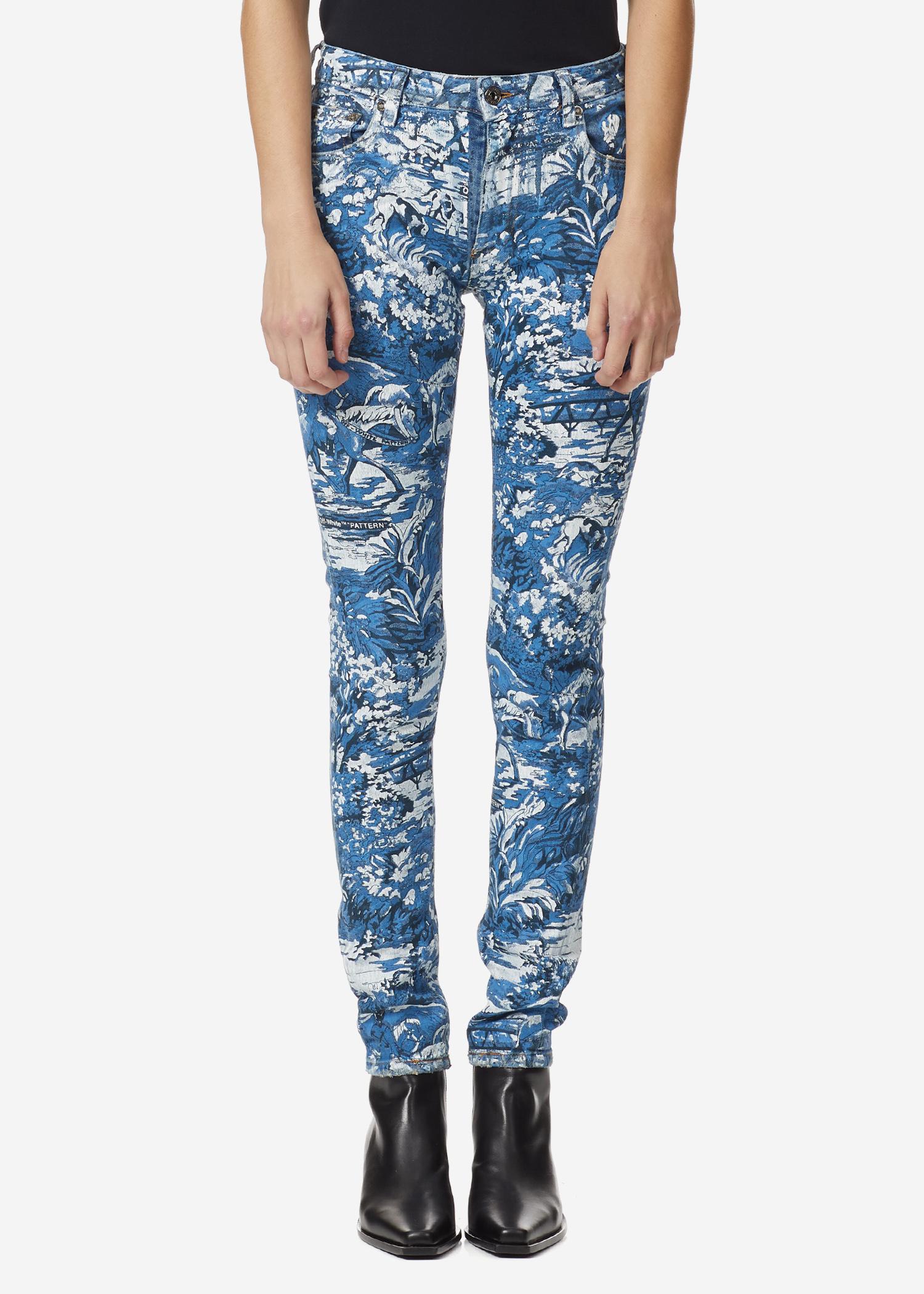 off white skinny pants