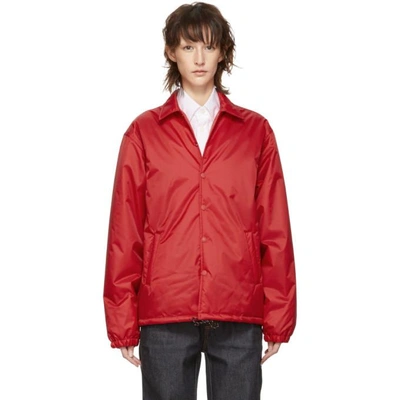 Shop Marni Dance Bunny Red Bunny Patch Rain Jacket In 00r64 Red