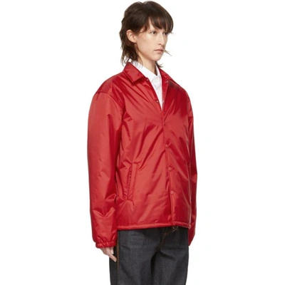 Shop Marni Dance Bunny Red Bunny Patch Rain Jacket In 00r64 Red