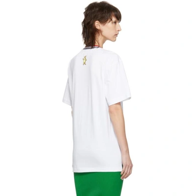 Shop Marni Dance Bunny White Bunny T-shirt In 00w01 White