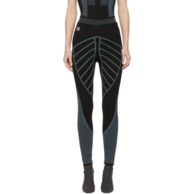 Shop Off-white Black Knitted Active Leggings