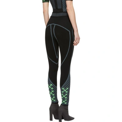 Shop Off-white Black Knitted Active Leggings