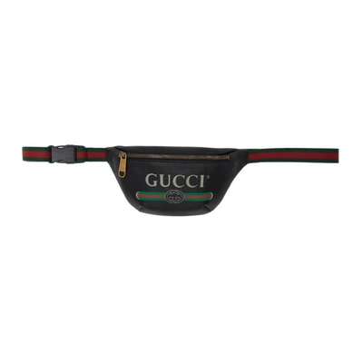 Shop Gucci Black Small Logo Belt Bag In 8164 Black