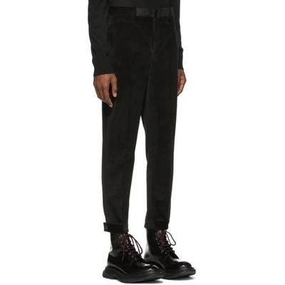 Shop Neil Barrett Black Skinny Corduroy Trousers In 01 Black