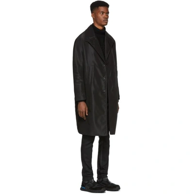 Shop Neil Barrett Black Cappotti Kimono Coat In 01 Black