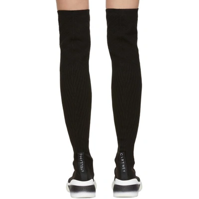 Shop Stella Mccartney Black Over-the-knee Sock Sneakers In 1006 Blk/wh