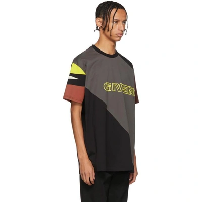 Shop Givenchy Black Sporty Printed Oversized T-shirt In 020 Black