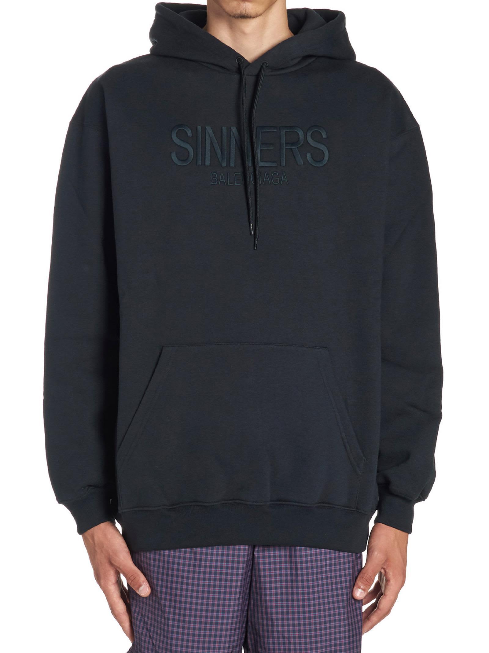 balenciaga sinners hoodie black