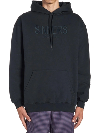 Balenciaga 'sinners' Hoodie In Black | ModeSens