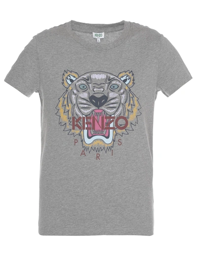 Shop Kenzo Cotton T-shirt In Dove Grey