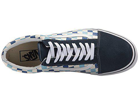 vans old skool checkerboard blue topaz