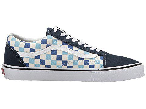vans old skool blue topaz checkerboard