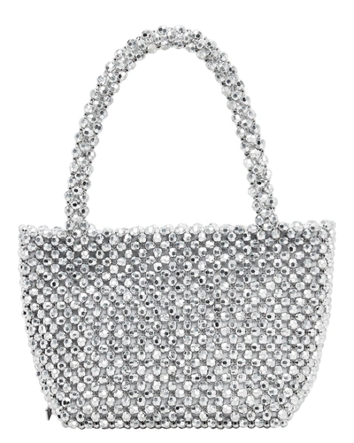 Shop Loeffler Randall Mina Beaded Silver Bag