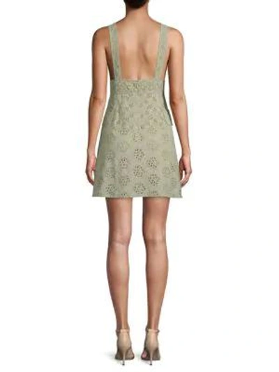 Shop Valentino Eyelet Lace A-line Dress In Tiger Lily